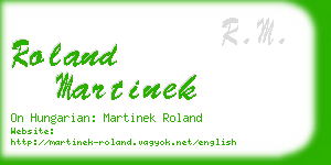 roland martinek business card